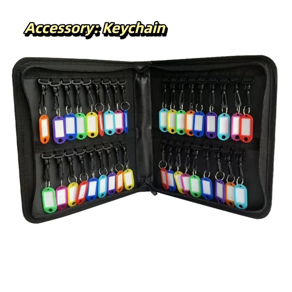 Waterproof Material Portable Key Storage Box Smooth Zipper Design Key Storage Pouch Office Use