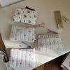 Plain strip quilted cartoon animal change bag card bag earphone lipstick storage bag