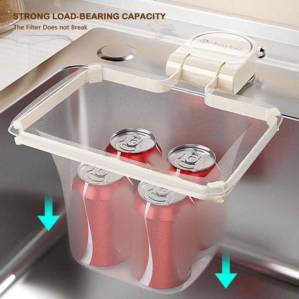 Spülbecken Sieb Spülbeckenfilter Gestell Abnehmbares Müllfilter Regal Hochwertiger Filterbeutel Küche