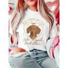 European Size Valentine's Day Women's Short Sleeve T-Shirt, Golden Heart Dachshund Print, Soft Stretch Crew Neck, S-XXL