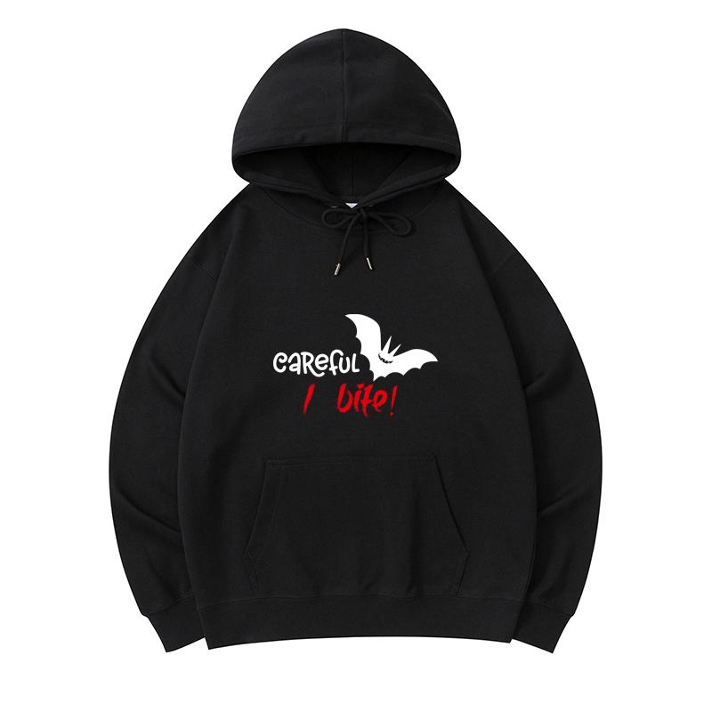 

300 GSM Men s Healthy Cotton Hoodies Halloween Spooky Bat Hand Painted Design Print Premium Cotton Sweatshirt
