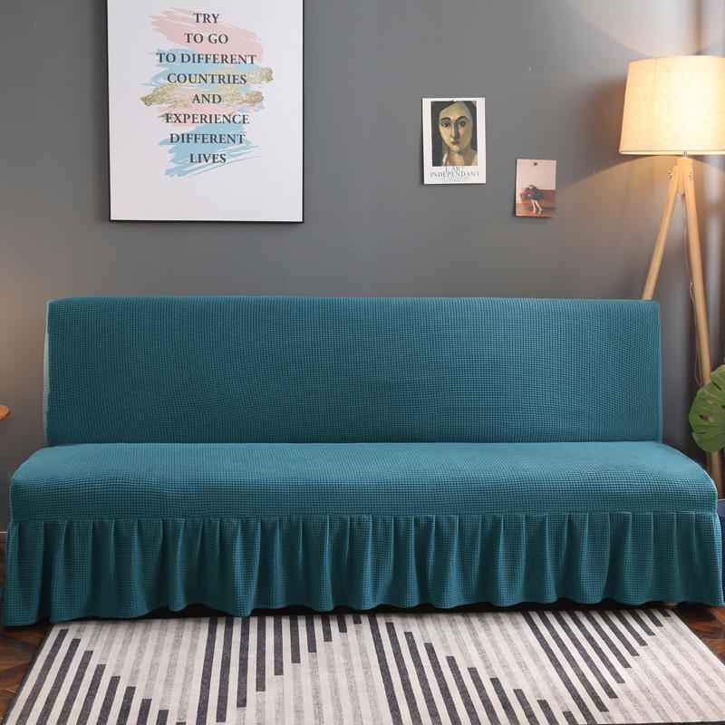 Armless Folding Sofa Bed Cover Stretch Slipcovers 3 Seater Without Armrest Sofa Covers for Living Room Universal Couch Cover