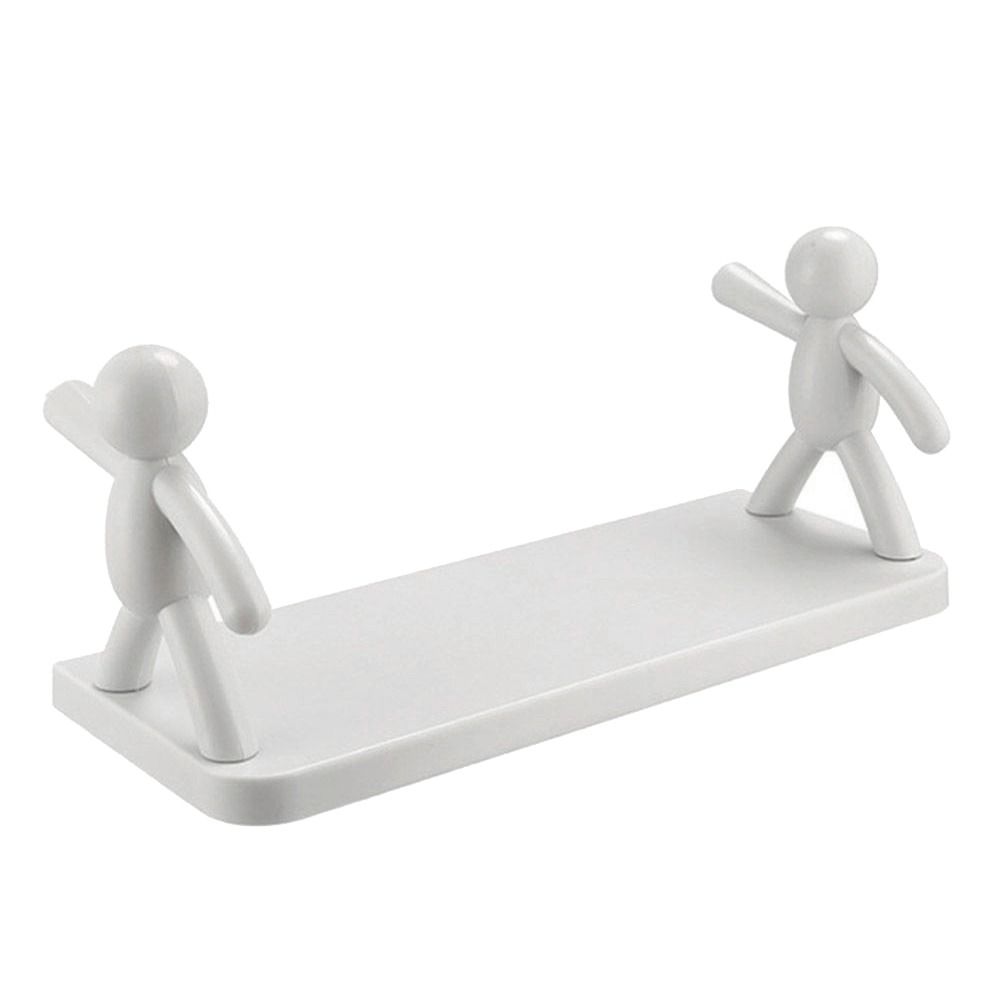 White Color Wall-Mounted Storage Rack Waterproof Design Office Storage Accessories  Home Storage