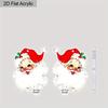 2D Flat Acrylic Christmas Earrings for Women Funny Lightweight Colorful Christmas Santa ClausDangle Drop Earrings Christmas Party Accessories Jewelry