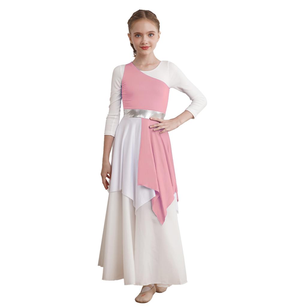 Kindermädchen-Ballett-Tutu-Tanzkleid, ärmellos, lyrisches Tanztrikot, Bühnenkostüm