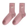 Bow Socks Women'S Autumn Korean Wind Cotton Socks Retro Medium Tube Socks Solid Color Women'S Socks Medium Tube Stacking Socks