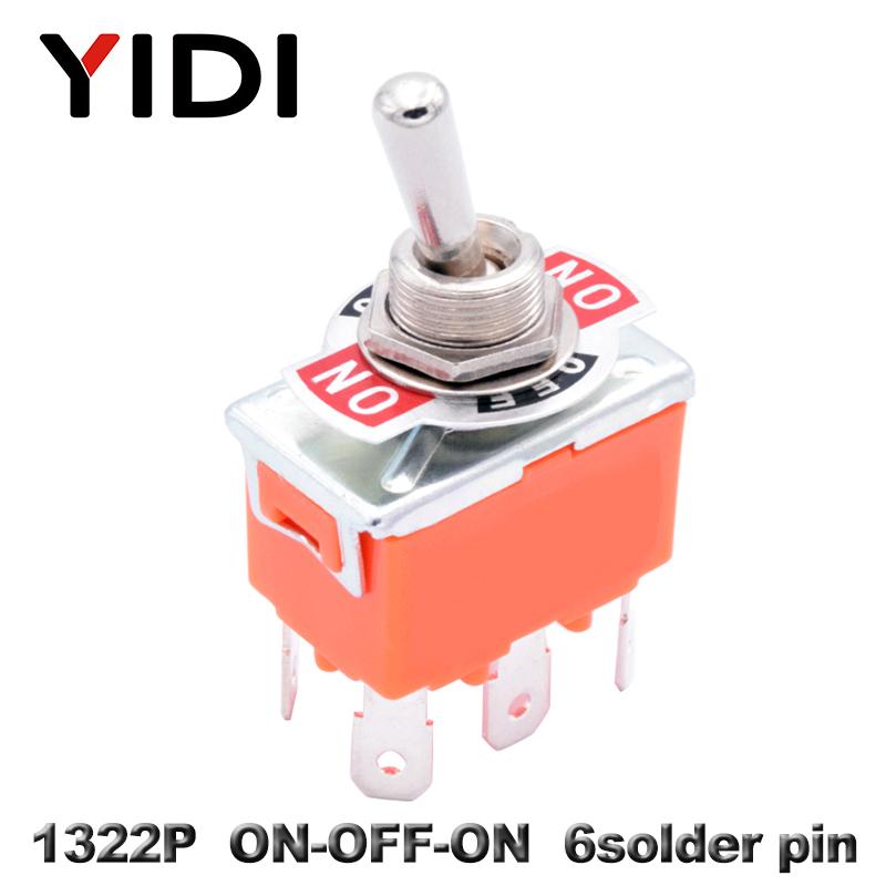 10pcs Toggle Switch E-TEN 1322 1021 1122 1221 1321 3pin 6pin on-off SPST SPDT Switch 6pin on-off-on on-on DPDT Waterproof Cap
