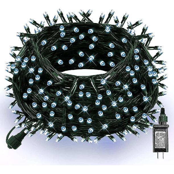 Dazzle Bright 132FT 400 LED Christmas Lights, Christmas String Lights Plug in with 8 Modes, Waterproof Christmas Decorations for Xmas Indoor Outdoor