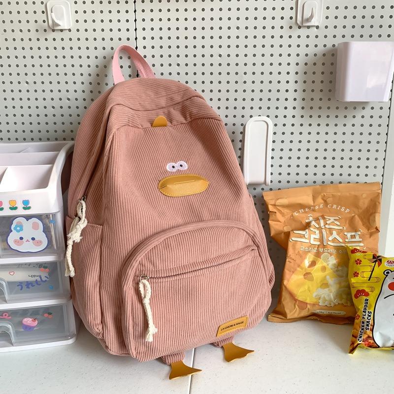 School Bag Female Cute Duckling Backpack Junior High School Students Large-capacity Travel Backpack Cute