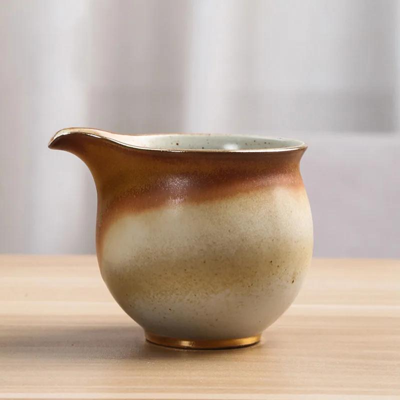 Pitcher Ceramic Tea Serving Pot Retro Stoneware Antique Kombucha Thick Tea Serving Cup Tea Strainer Fair Mug Tea Accessories