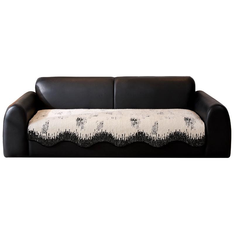 Irregular Sofa Cushion Light Luxury Anti-cat Scratch Plush Straight Row Sofa Special Machine Washable Leather Seat Cushion