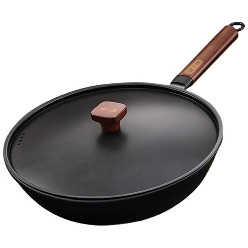 

Zhang Xiao Quan Elegant Kitchen 32cm Refined Iron Wok with Lid