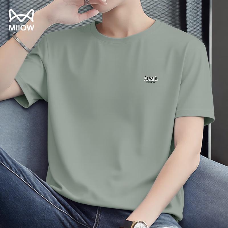 

MiiOW Men s Quick-Dry Ice Silk Short Sleeve Sport T-Shirt S