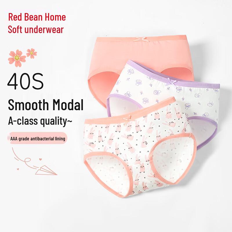 Hodohome Girls' 40S Modal 3A Antibacterial Briefs