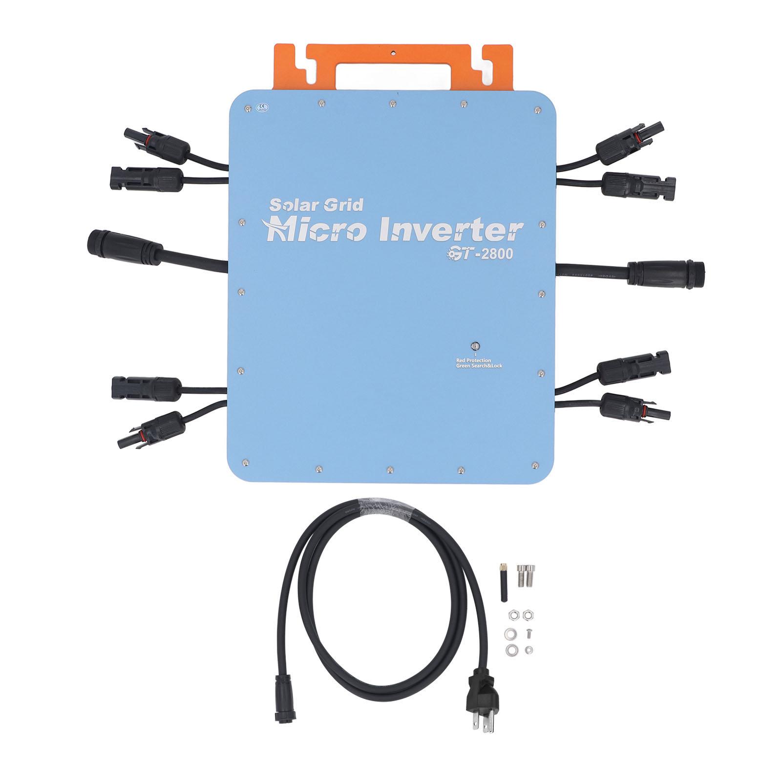 GT-2800W Солнечный сетевой микроинвертор Панельный WIFI Управление Однофазный с Цветным Корпусом 2800 Вт