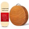 Bijuan Thick Solid Wood Round Cutting Board with U-Handle