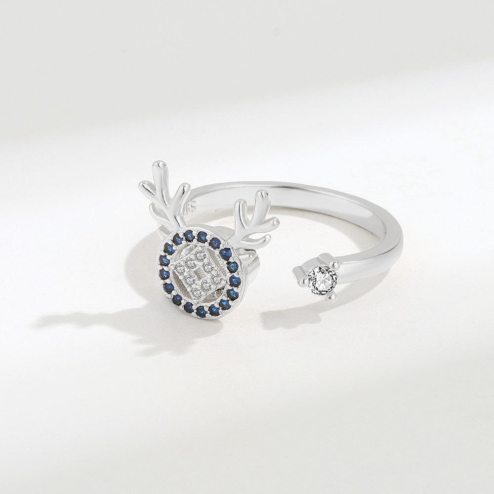Offener Ring mit Zirkonia-Blume, Damen-Design, Nischenring, zweifarbig, Sonnenblume, doppelte Kamelie, personalisierbar, vielseitig verstellbar, Windmühlenring, Schmuck