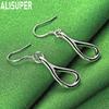 925 Sterling Silver Polished Openwork Teardrop Earrings - Fashion Gift Jewelry