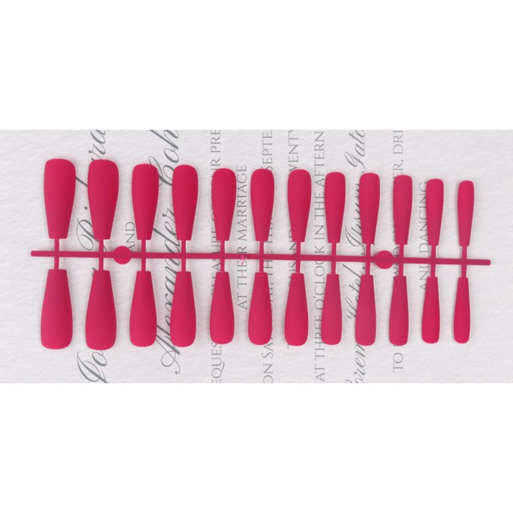 24pcs/set DIY Quick Nails Lengthened Ballet Matte T-shaped False Nails Multi-color Strips Finished Wear Manicure