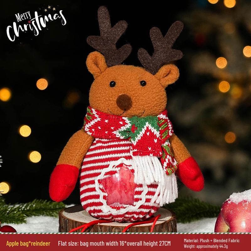 Large Santa Claus Christmas Eve Gift Bag with Pocket for Decorations