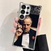 The Godfather TV Plating Phone Case For Samsung Galaxy S24 S25 FE S26 Edge S23 Ultra S22 S21 Plus S20 Anti-Fall Airabag Cover