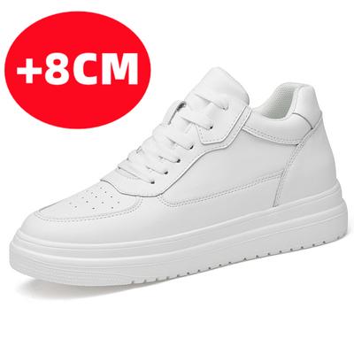 FashionHigh Top Sneakers Man Causal Shoes Height Increase Insole 8cm White Black Taller Shoes Men Leisure Fashion Sports Leisure Walk