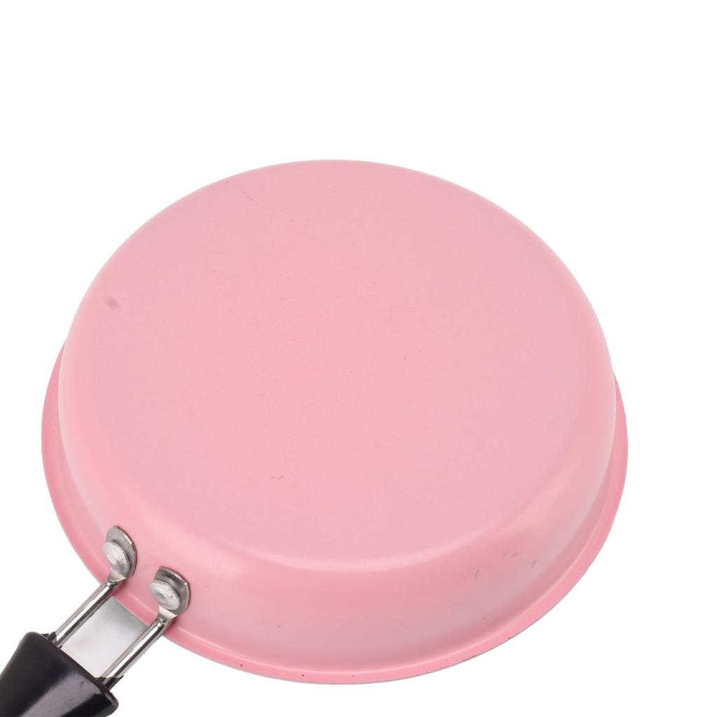 12cm Mini Frying Pan Stainless Steel Prevent Stick Induction Pot Round Breakfast Small Fry Egg Pan with Long Handle