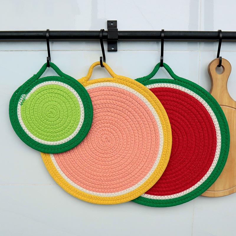 Thermal insulation mat Fruit element design Thick thermal insulation home dining table mat, tray mat, coaster placemat