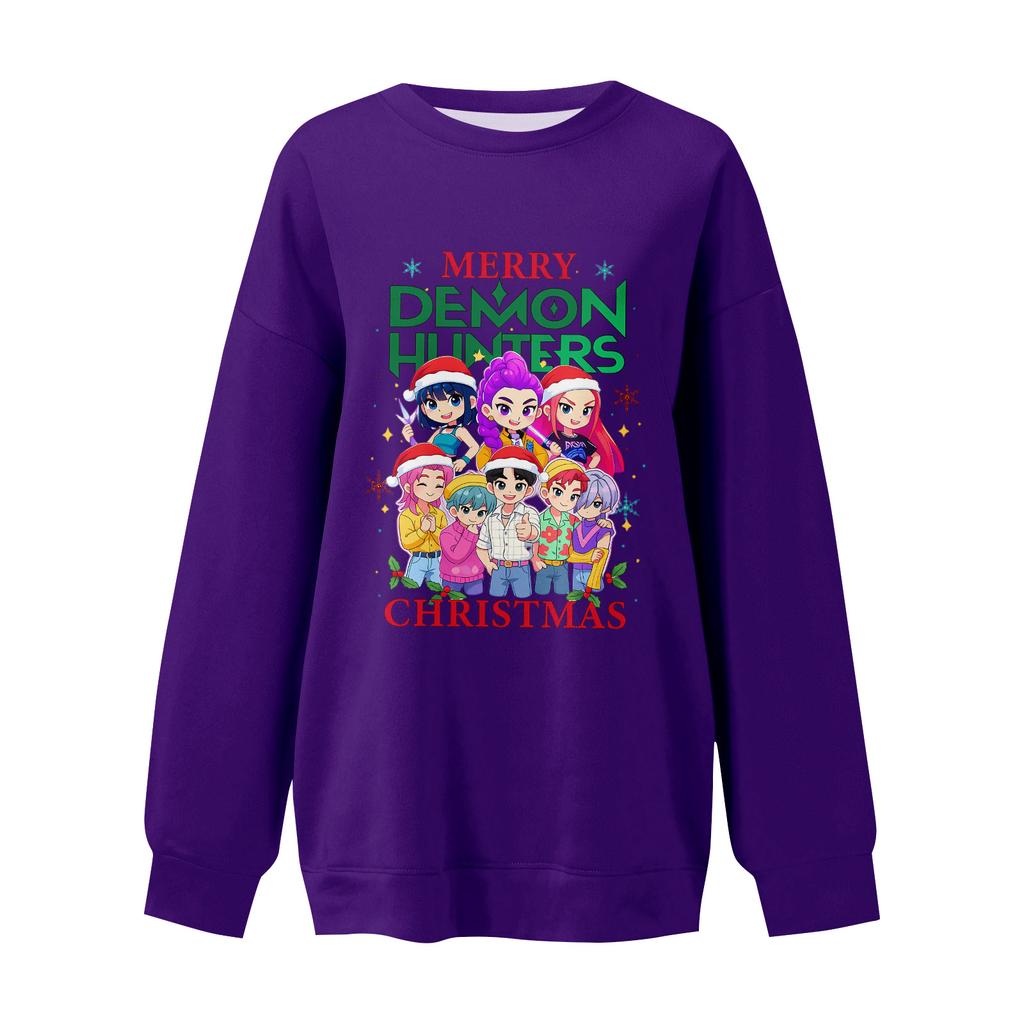 Women's Fashion Long-Sleeve Pullover Sweatshirt With Fun Movie-Themed Print