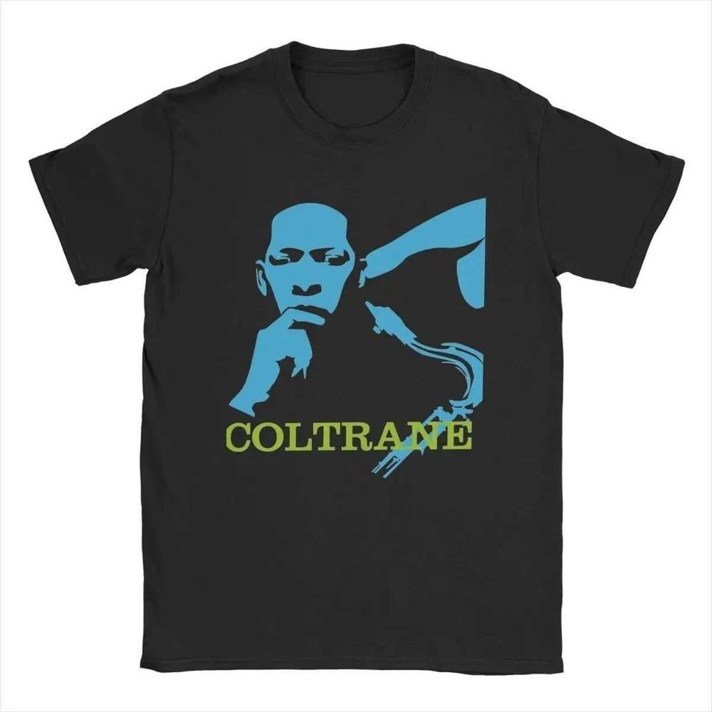Casual John Coltrane T-Shirt Men Round Cotton T Shirt Short Sleeve Unisex T-Shirt M