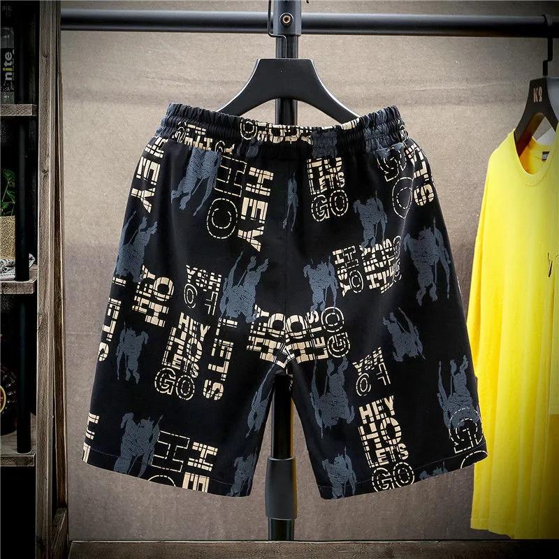 Men's Summer Casual Print Shorts Youth Summer Mesh Handsome Beach Short Pants