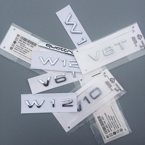 

1 шт. автомобильная хромированная серебряная эмблема V6T V8T V10 W12 наклейка с надписью, подходит для A//udi V10