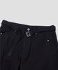 AGOD Belted Incision Cotton Bermuda Pants [Black]