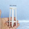 1/12 Scale Miniature Wooden High Stool Model Ornament - DIY Miniature Photography Props- Seasonal Decor - Perfect Gift