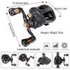 Baitcasting-Angelrollen 10 + 1BB 6,3: 1 GR Casting-Angelrolle für die Reise Bass Lure Fishing Reel