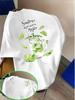 Δίπλευρη Μπλούζα T-Shirt με Σχέδιο Mojito Γυναικεία Μοντέρνα Γραφικό στην Πλάτη Streetwear T-shirt Καλοκαιρινή Μόδα Φαρδιά T-shirt με Στρογγυλή Λαιμόκοψη Αισθητικό Top