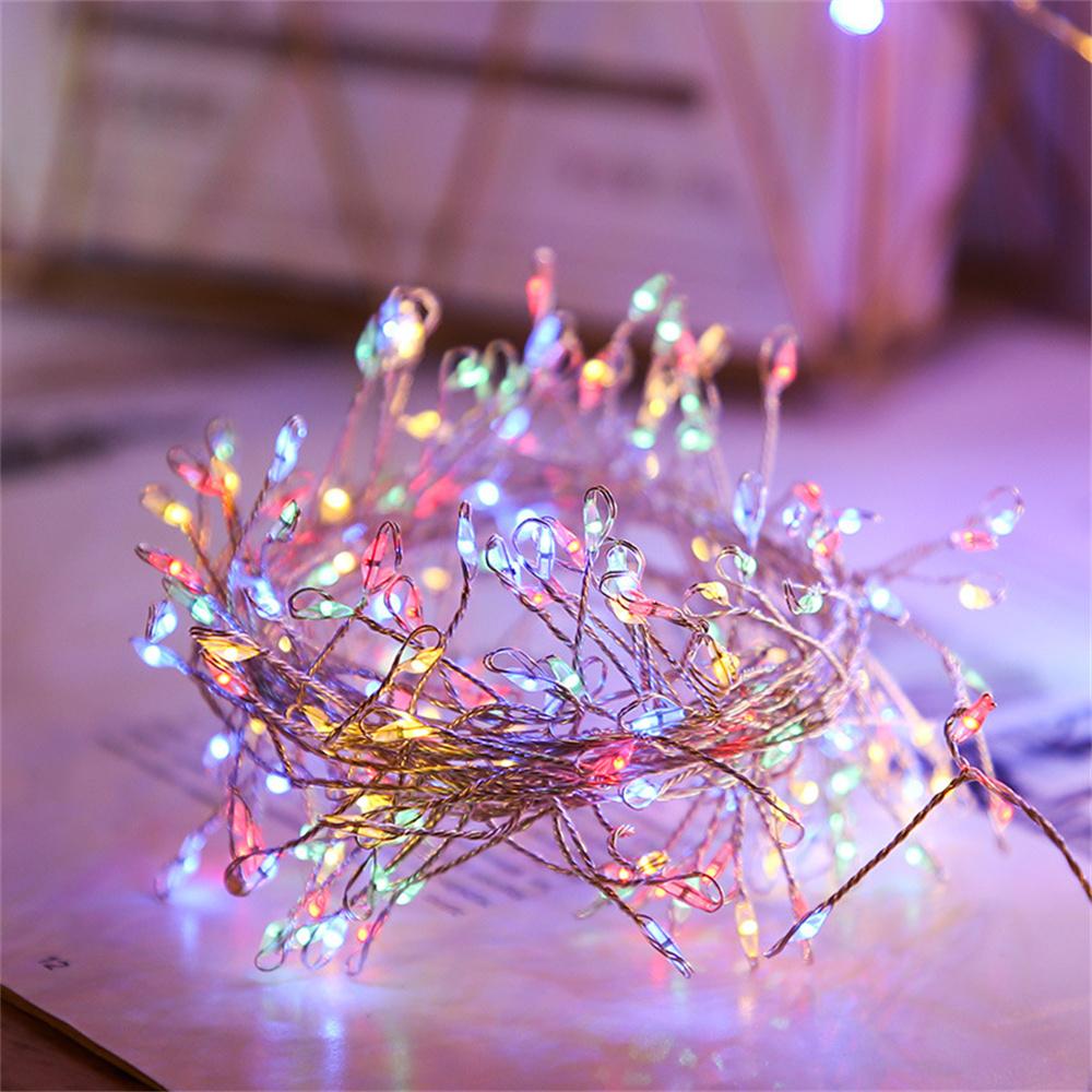 100/200 Led Firecracker Fairy String Lights USB Powered Garland Light with Remote Waterproof For Wedding Camping Party Decor