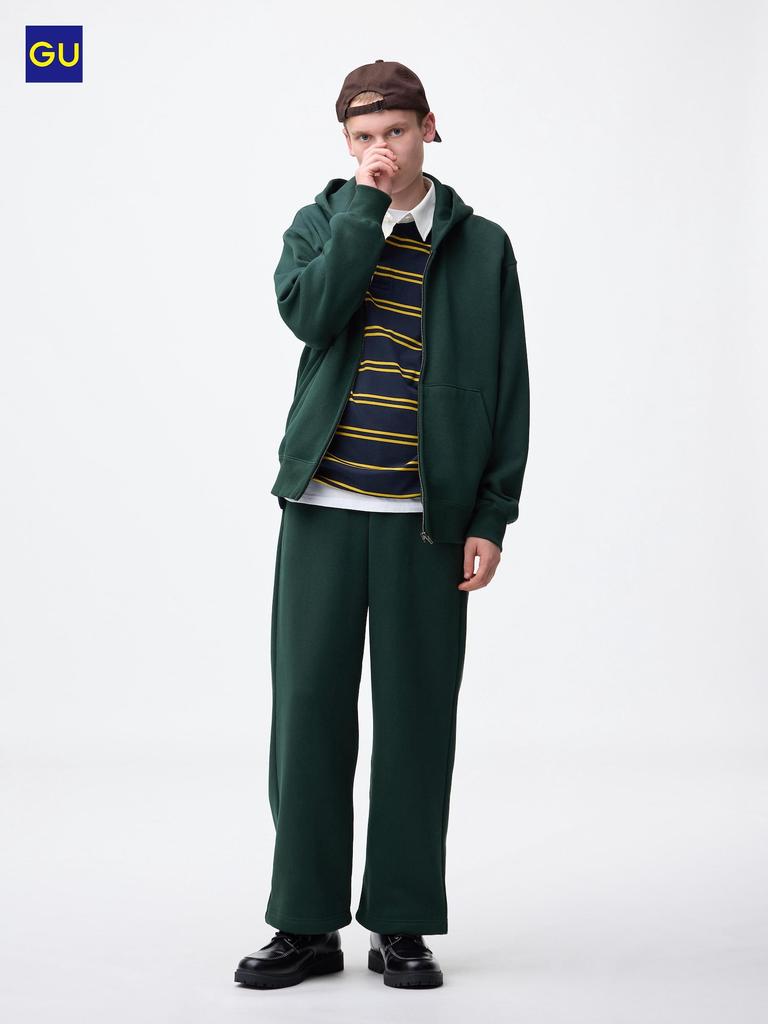Uniqlo Gu Heavy Weight Sweatshirt Wide Straight Pants