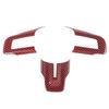 Carbon Fiber Red Steering Wheel Cover Trim Fit For Ford Mustang 2016- Interior Decoration Style Replacement Accessories
