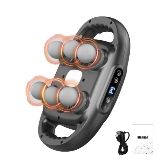 Multi-Head Muscle Massager for Back Legs And Waist Deep Tissue Kneading Massager with Adjustable Intensity