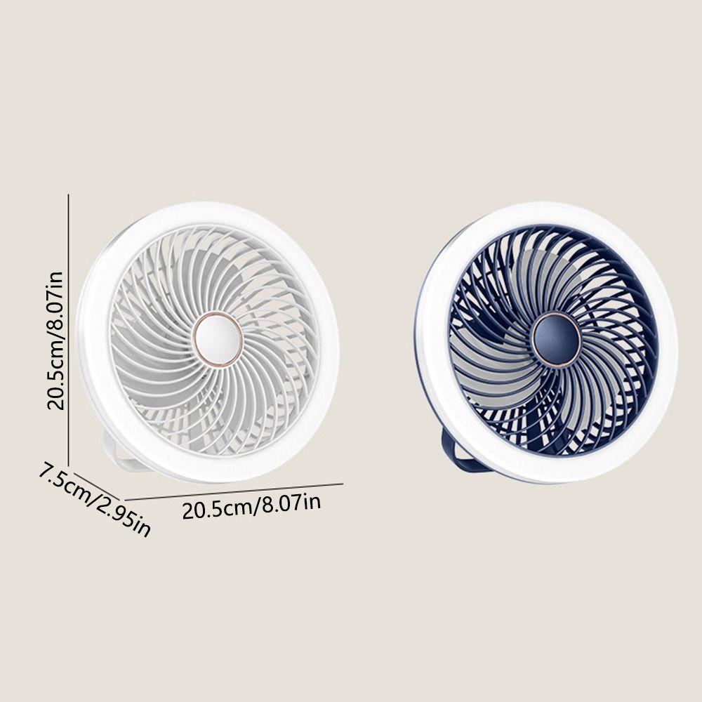 Adjustable Ceiling Fan with LED Lamp Remote Control Portable Air Cooler LED Lantern Fan  Table Top
