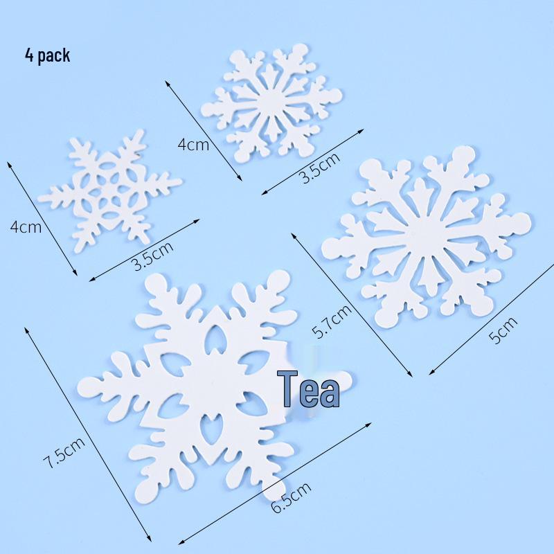 Frozen Princess Snowflake Cake Topper - Acrylic White Christmas Decoration for Baking and Birthdays