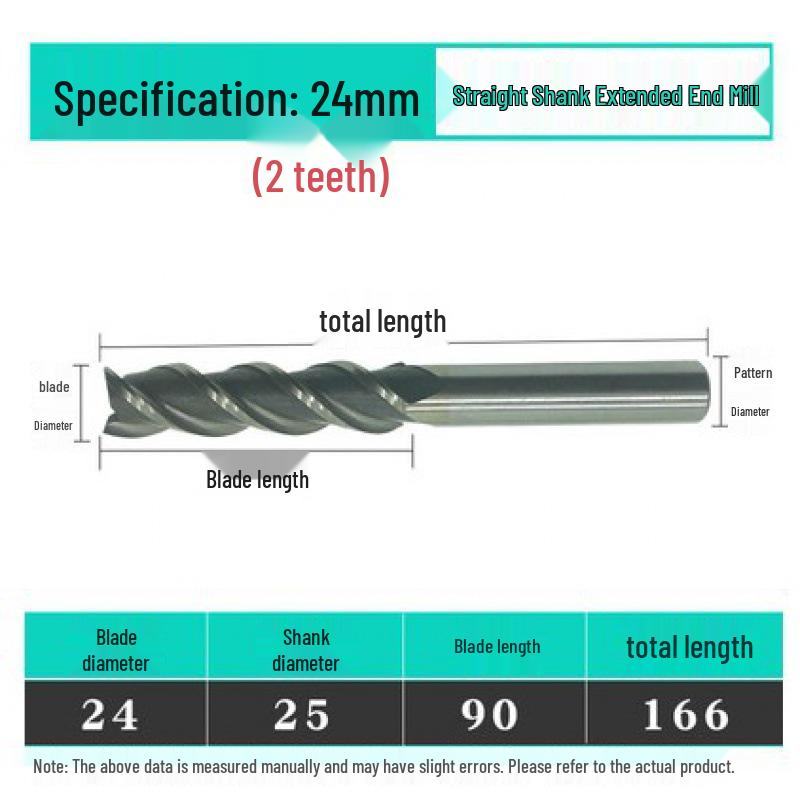 Jinfeng Extended 2-Flute Straight Shank Milling Cutter (3 to 20mm)