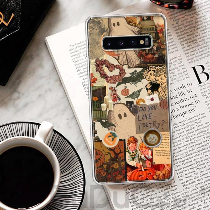October Fall Halloween Spooky Pumpkin Cover For Samsung Galaxy S23 S22 S24 S25 Ultra Phone Case S21 Plus S20 FE S10 + S25Ultra P