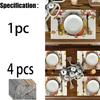 New Linen Placemats Abstract Shell Coral Rectangular Printed Insulation Mats Home Kitchen Dining Room Decorative Table Mats