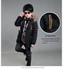 2023 Boys' Mid-length Cotton-padded Jacket - Thick, Warm Down for Autumn & Winter