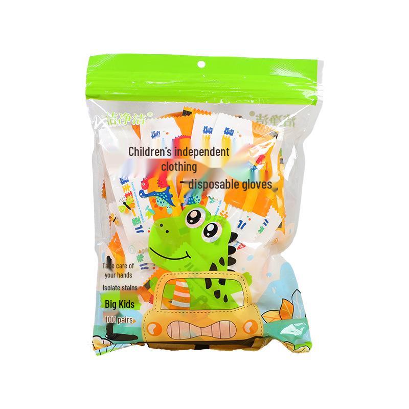 Children's Disposable Food-Grade PE Gloves for Crafts & Painting