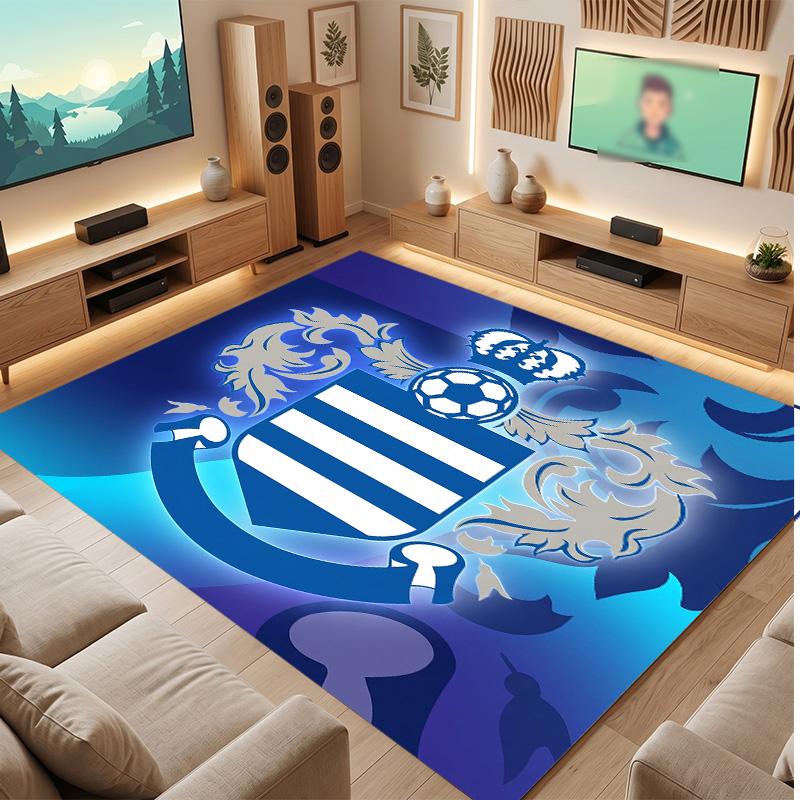 Queens Park Rangers Football Print Crystal Velvet Rug, Comfortable Water Absorbent Non Slip Indoor Floor Carpet