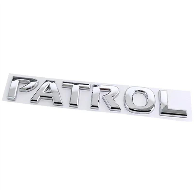 CHUQAZ1 Zmodyfikowany do Nissan PATROL Emblemat z tworzywa ABS Naklejka na przednią maskę samochodu Naklejka na tylną klapę Błyszczące Akcesoria zewnętrzne