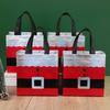 12-24Pcs Christmas Gift Bag Santa Claus Non-Woven Tote Bag with Handle Christmas Decoration For Home New Year Kids Gift Wrap